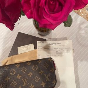 Louis Vuitton Double WalletTextile enduit Doublure
